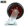 6 inch heavy duty flat plate swivel iron core beacon casters